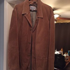 Light Brown Leather Coat - 2X Long - Barely Worn